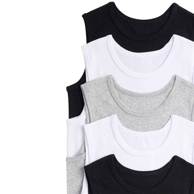 M&S black children's cotton vests 3-4 years, imported from the UK
