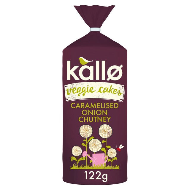 Kallo vegan lentil cakes caramelised onion 122g, UK version
