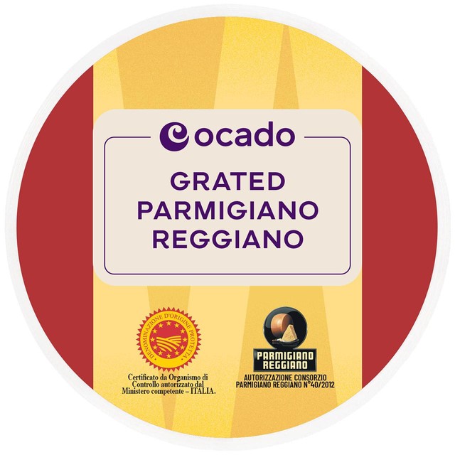 Ocado Parmigiano Reggiano grated cheese 100g, UK version