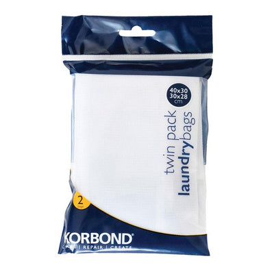 Korbond Laundry Bag Twin Pack 40cmx30cm and 30cmx28cm Laundry Storage Bags