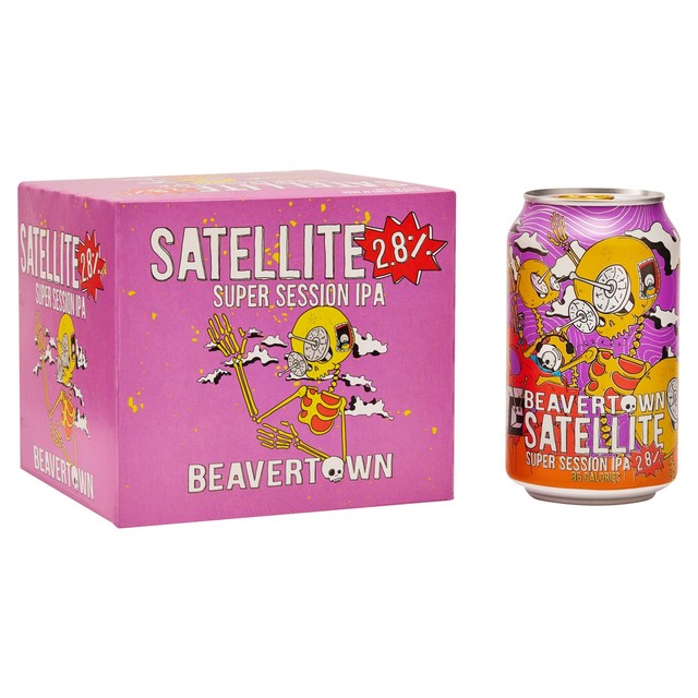 Beavertown Satellite Super Session IPA beer 4 x 330ml - British product
