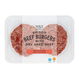 M&S beef burgers salt pepper 300g, imported from the UK