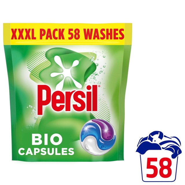 Persil Bio laundry capsules 58 washes, imported from the UK