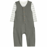 M&S khaki baby dungaree set 9-12 months, imported from the UK