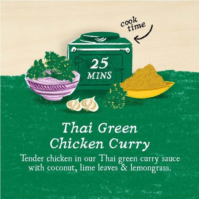 Charlie Bigham's Thai Green Chicken Curry & Rice 805g - British product