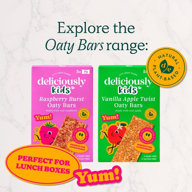 Deliciously Ella Vanilla Apple Twist Oaty Bars 5 x 25g - British product