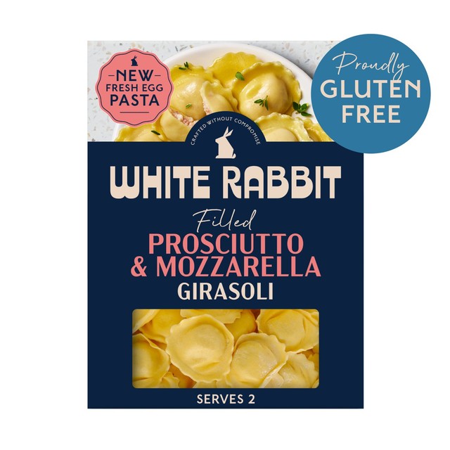 White Rabbit gluten-free fresh pasta with prosciutto and mozzarella 250g (British brand)