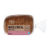 M&S wholemeal rye sliced bread loaf 400g, imported from the UK