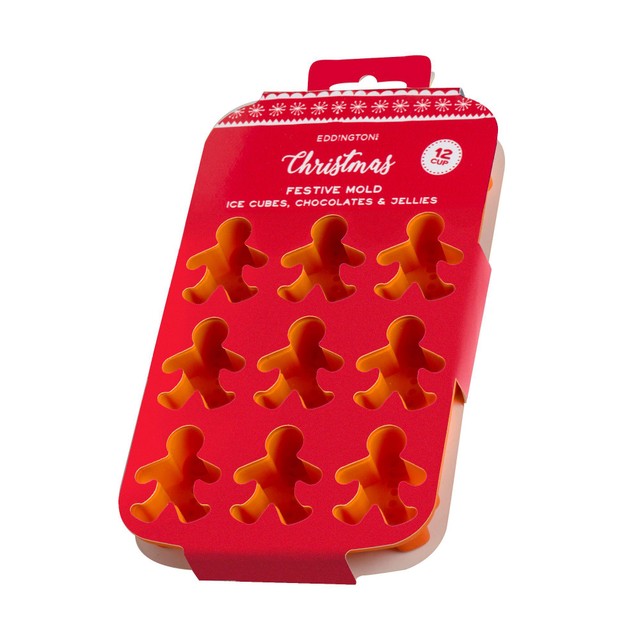 Eddingtons gingerbread 12 man silicone mould tray 22 x 12cm - British product