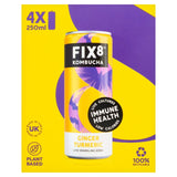 Fix8 ginger turmeric kombucha soda 4 x 250ml - British product