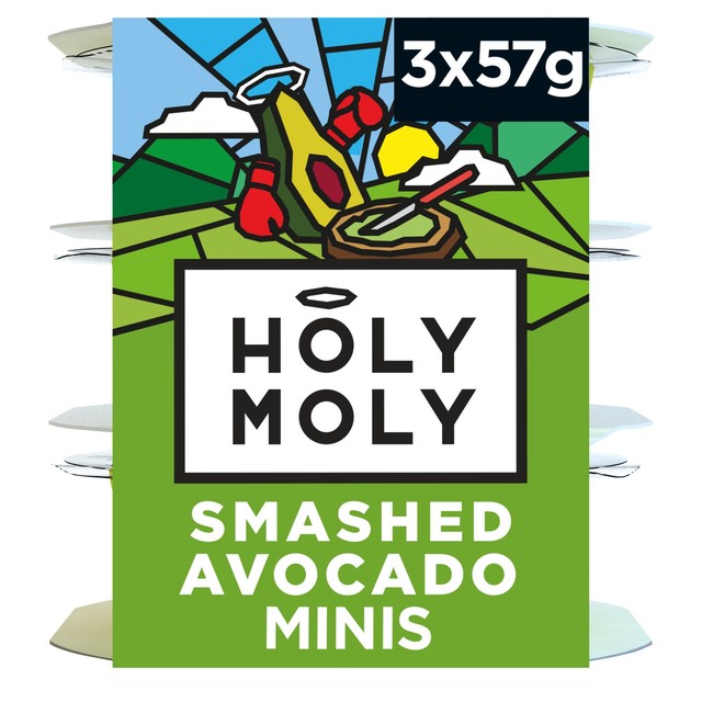 Holy Moly Smashed Avocado Dip 3 x 57g, UK version