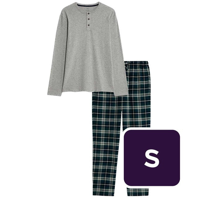 M&S cotton pyjama set grey S, imported from the UK