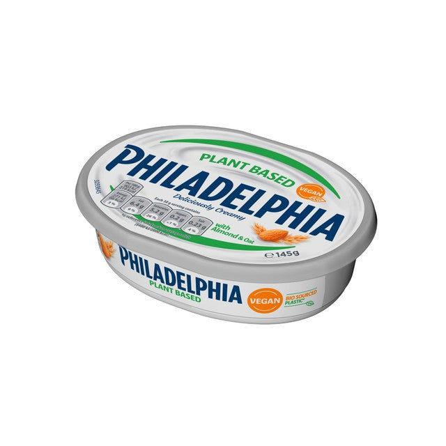 Philadelphia vegan almond oat cream cheese spread 165g, imported from the UK