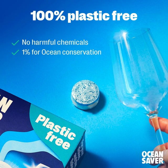 OceanSaver plastic free eco dishwasher tablets 100 pack (British brand)