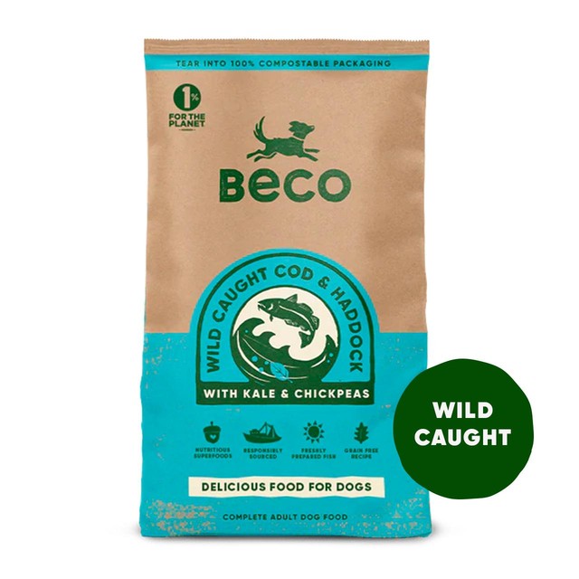Beco Pets cod and haddock dry dog food 2kg - British product