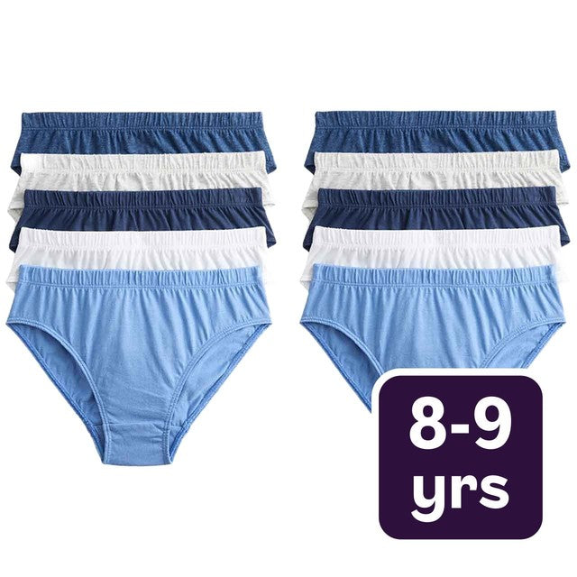 M&S blue nautical briefs for 8-9 years, imported from the UK