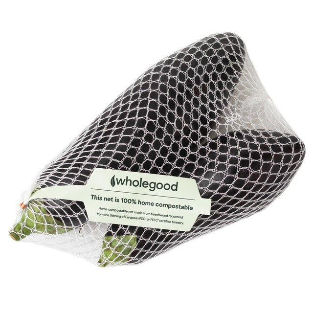 Wholegood organic wonky aubergine 350g (British brand)