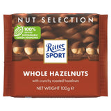 Ritter Sport milk chocolate bar with hazelnuts 100g, imported from the UK