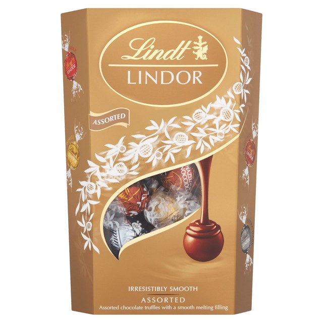 Lindt Lindor assorted chocolate truffles box 337g, UK version