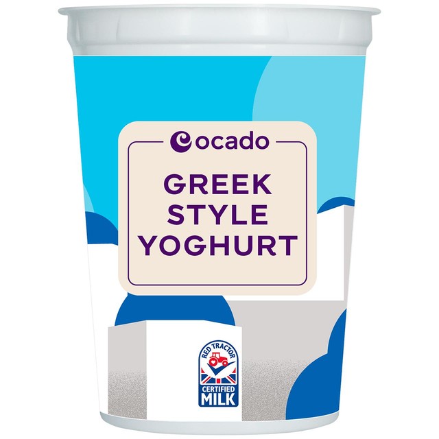 Ocado Greek Style Natural Yoghurt 500g, imported from the UK