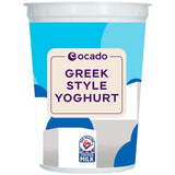 Ocado Greek Style Natural Yoghurt 500g, imported from the UK