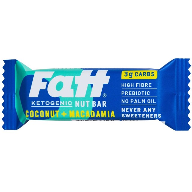 Fatt Coconut & Macadamia Ketogenic Nut Bar 30g - British product