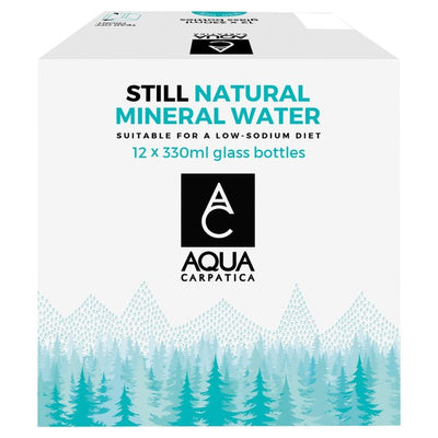Aqua Carpatica Natural Still Mineral Water Glass Bottles 12 x 330ml