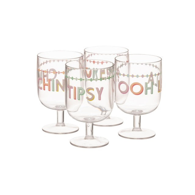 Yvonne Ellen picnic wine glasses set of 4 (British brand)