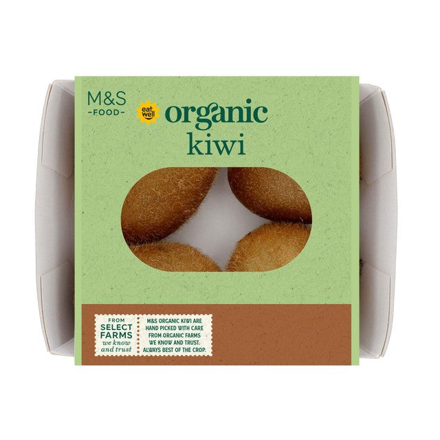 M&S Organic Kiwi Fruit 4 per pack, imported from the UK