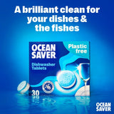 OceanSaver Plastic Free Dishwasher Tablets 30 Pack, imported from the UK
