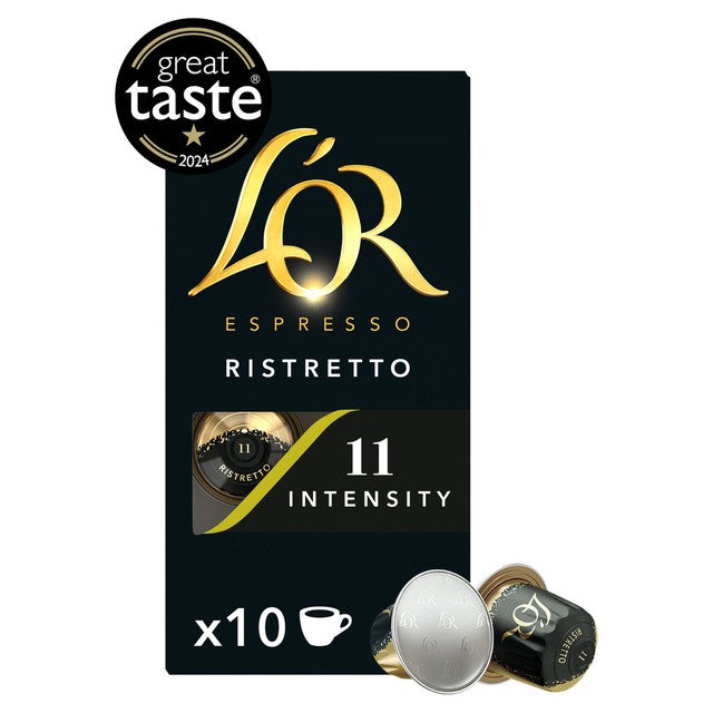 L'OR Ristretto Intensity 11 coffee pods x10, UK version