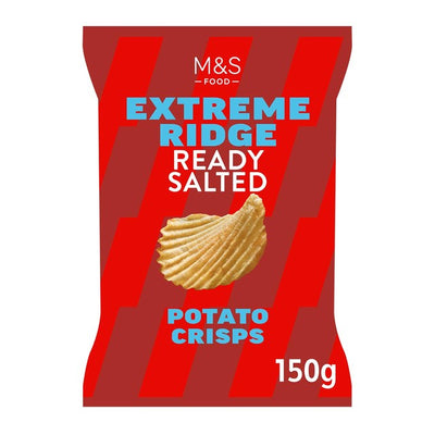 M&S Ready Salted Extreme Ridge Cut Potato Crisps 150g