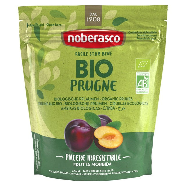 Noberasco organic pitted prunes soft 200g, imported from the UK