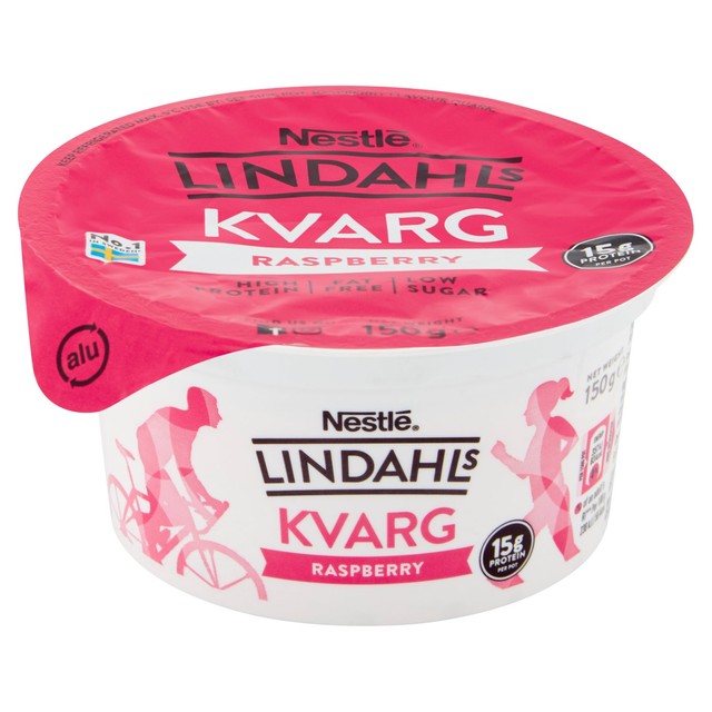 Lindahls Kvarg Raspberry Yoghurt 150g, UK version