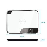 Salter Super Clear White Glass digital kitchen scale 5kg (British brand)