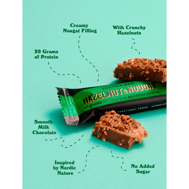 Barebells hazelnut nougat protein bar 55g - British product