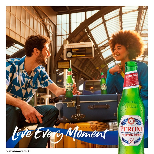 Peroni gluten free lager 4 x 330ml bottles, imported from the UK