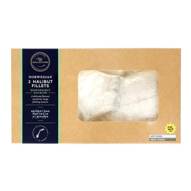 M&S frozen halibut fillets 280g, imported from the UK