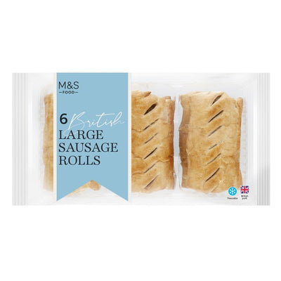 Large Pork Sausage Rolls, 6 Pack, 360g, Ready to Eat
