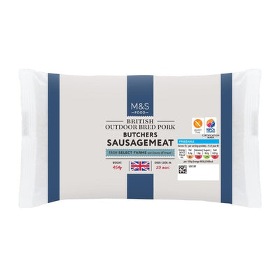 Saucisse de porc de plein air M&S 454g