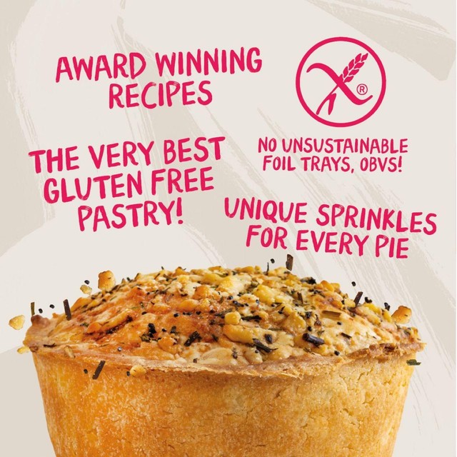 Pieminister gluten free chicken ham leek pie 260g, imported from the UK