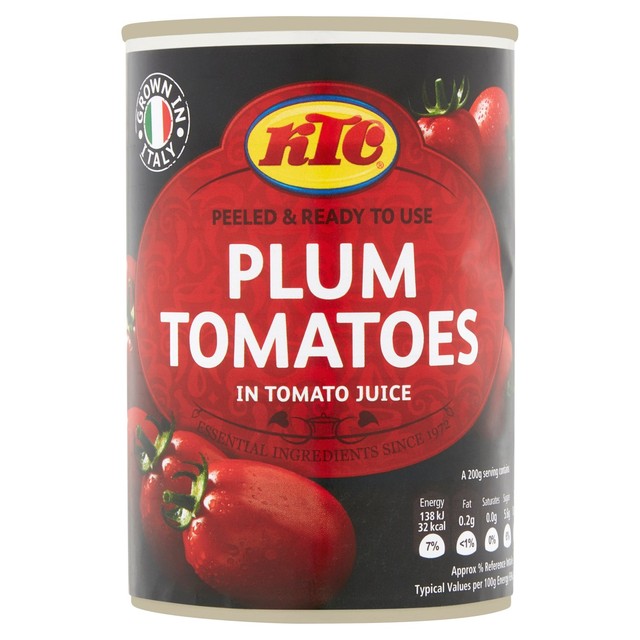 KTC Italian plum peeled tomatoes 400g, UK version