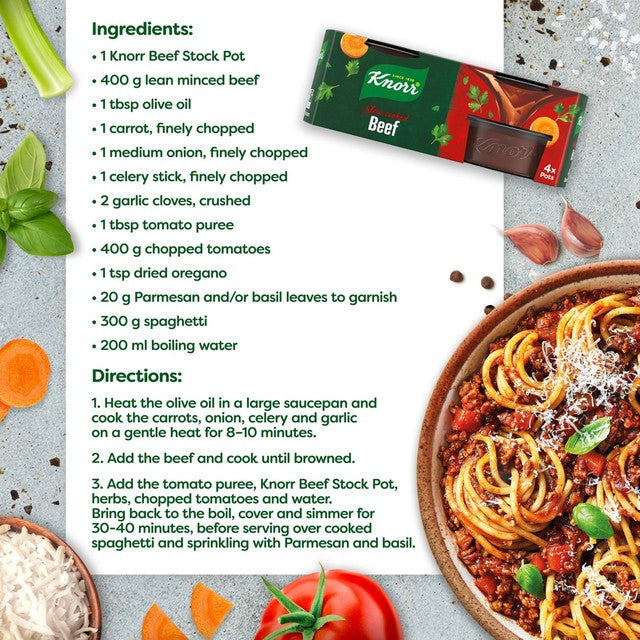Knorr beef stock pots 4 x 28g, UK version