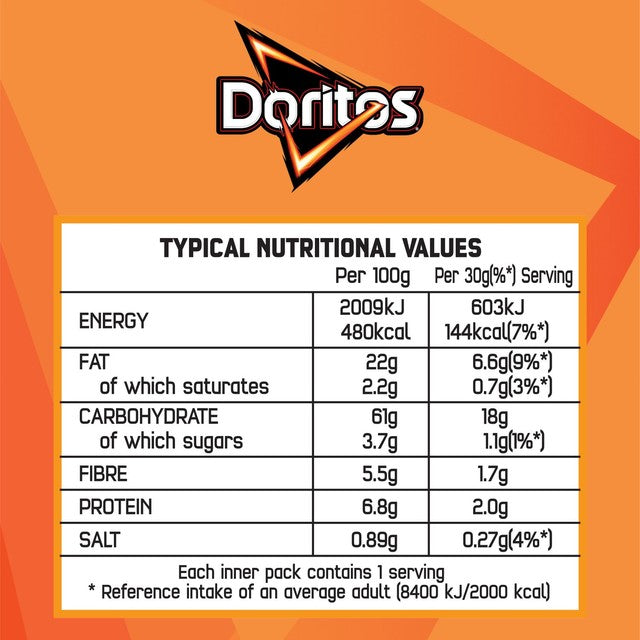 Doritos tangy cheese tortilla chips - British product