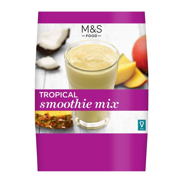 M&S tropical smoothie mix frozen 489g, imported from the UK