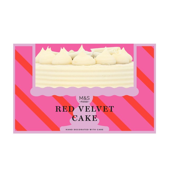 M&S red velvet cake 970g, imported from the UK