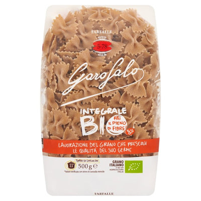 Garofalo Wholewheat Organic Farfalle Pasta 500g