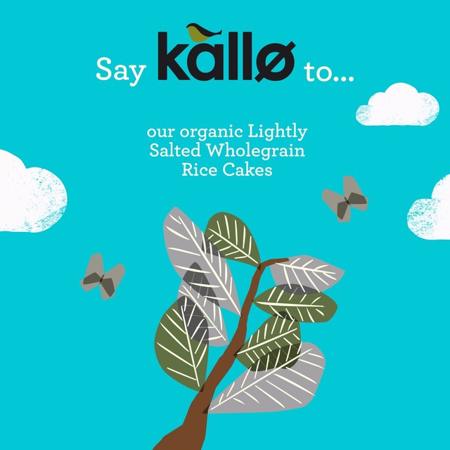 Kallo Organic Thick Slightly Salted Rice Cakes 130g, UK version