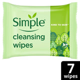 Simple unscented facial cleansing wipes 7 pack (British brand)