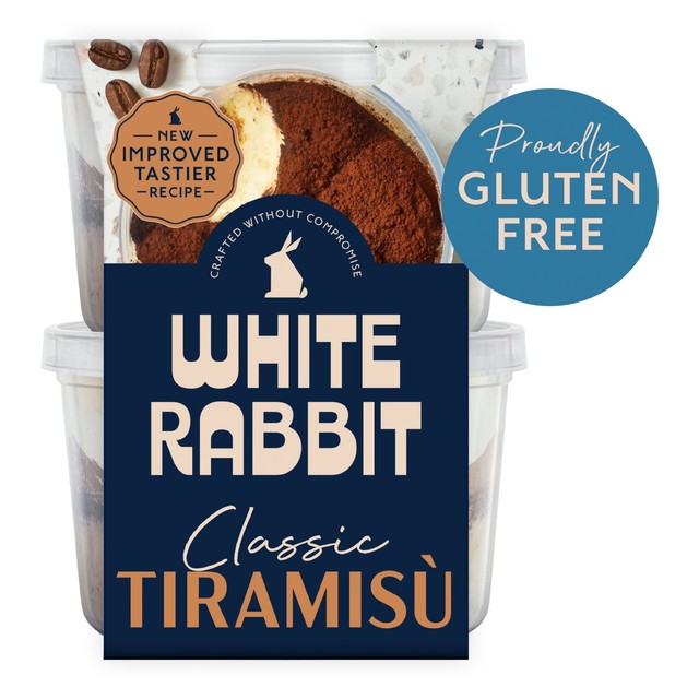 White Rabbit Classic Tiramisu dessert 2 x 95g (British brand)